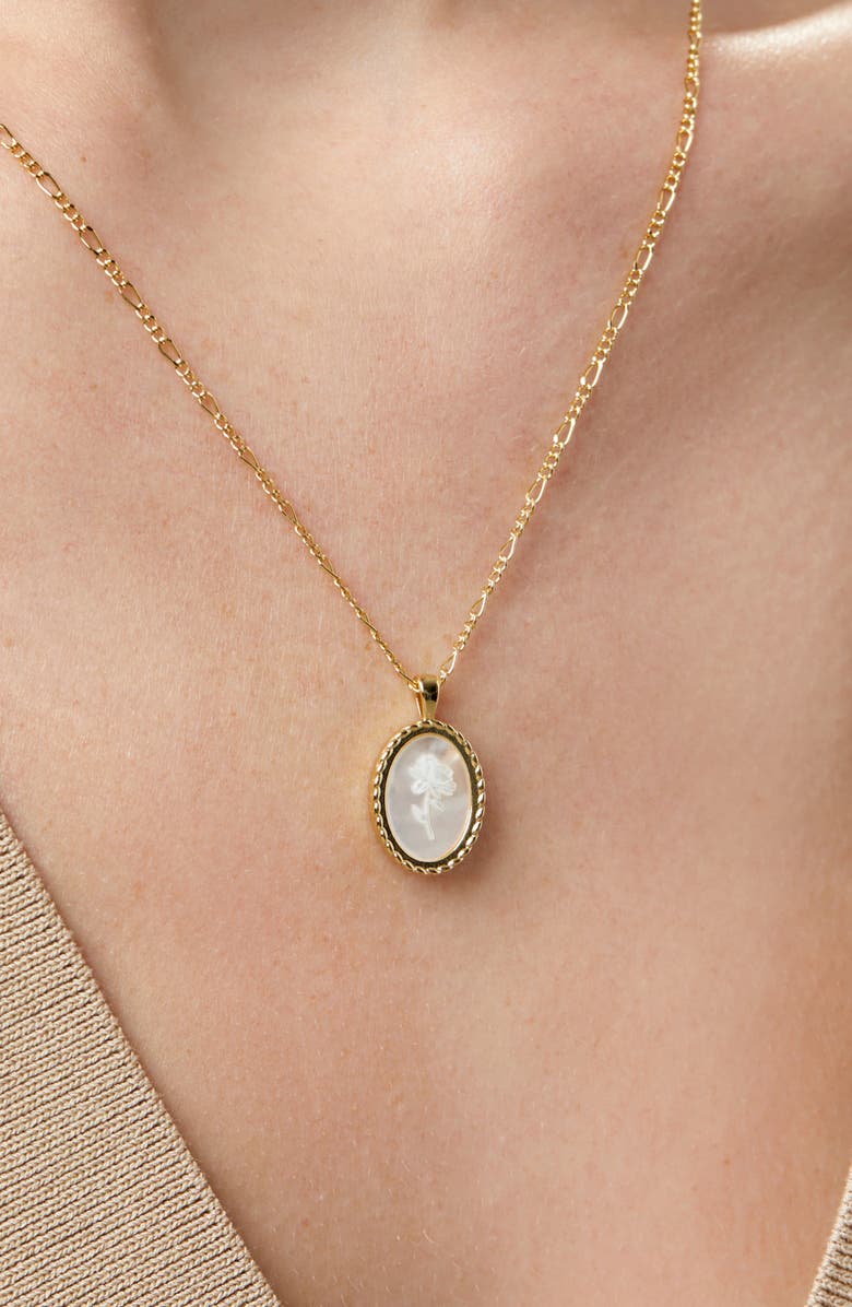 Ana Luisa Rose Engraved Necklace - Hannah, Alternate, color, 