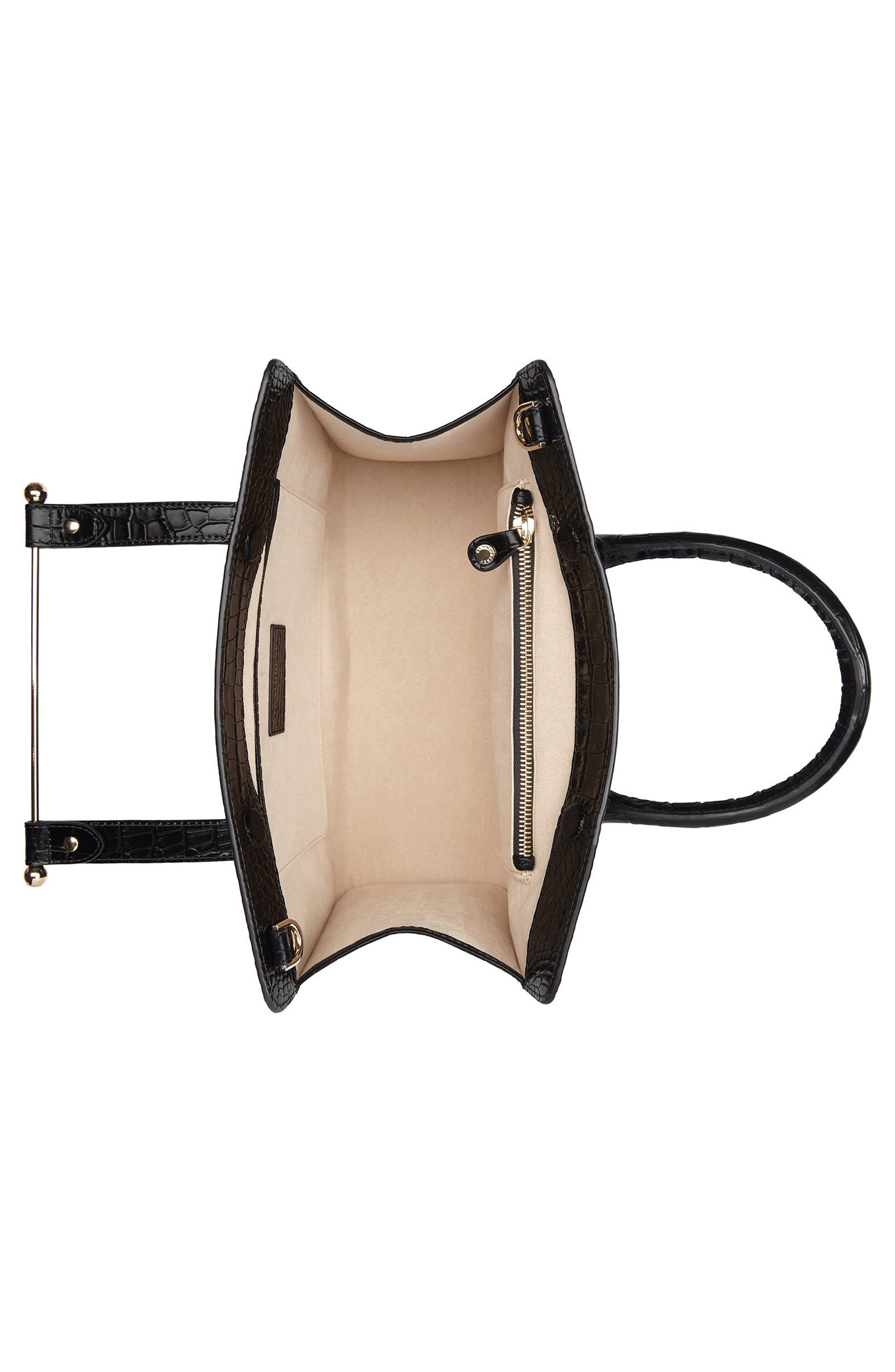 Strathberry Midi Croc Embossed Leather Tote, Alternate, color, 