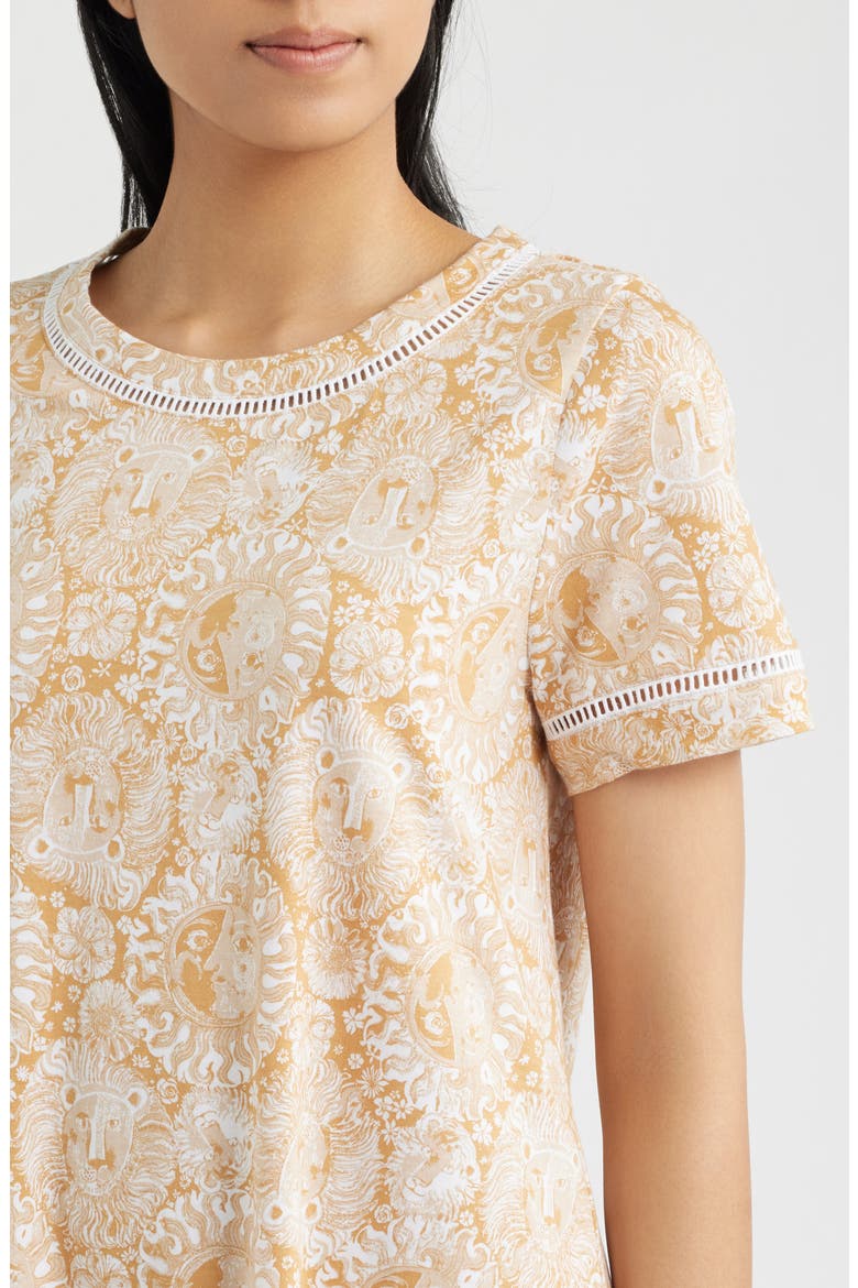 Cody Cotton Jersey Short Sleeve Dress, Alternate, color, ICED LATTE LIL JIMS STUFF