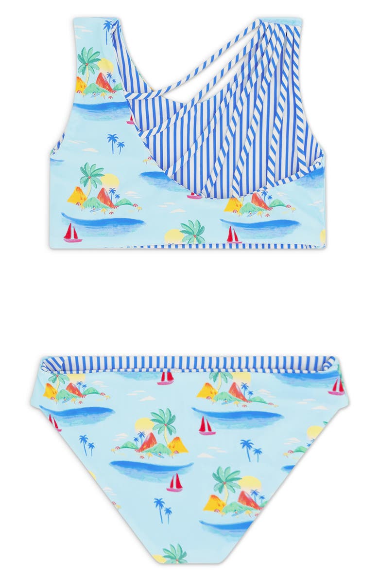 Feather 4 Arrow Kids' Summer Sun Reversible Two-Piece Swimsuit, Alternate, color, Clearwater