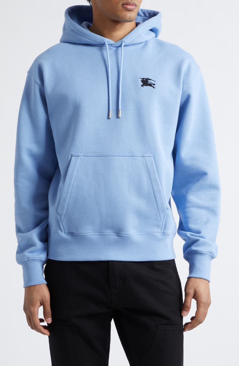 Burberry Reilly EKD Stamp French Terry Hoodie, Main, color, Cornflower Blue