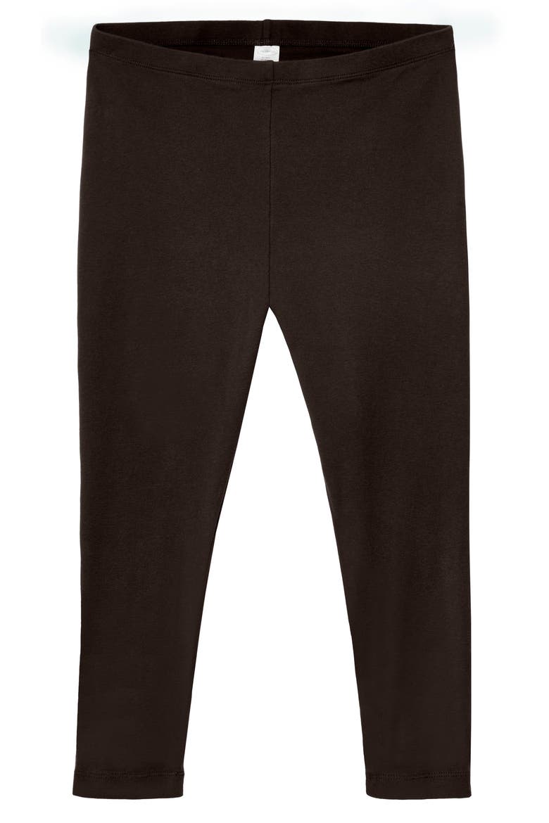 Women's Soft 100% Cotton Everyday Wear Capri Leggings, Alternate, color, Chocolate