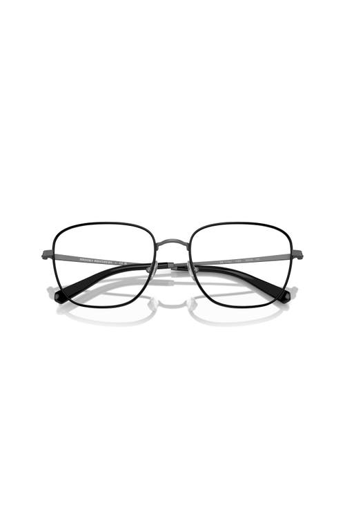 Brooks Brothers 54mm Square Optical Glasses In Black