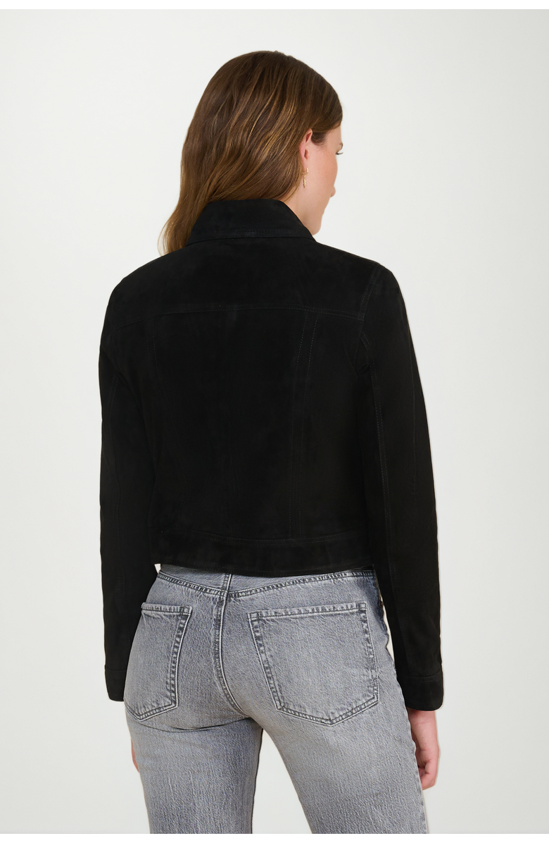 FURNIQ UK Isabella Suede Jacket, Alternate, color, Black