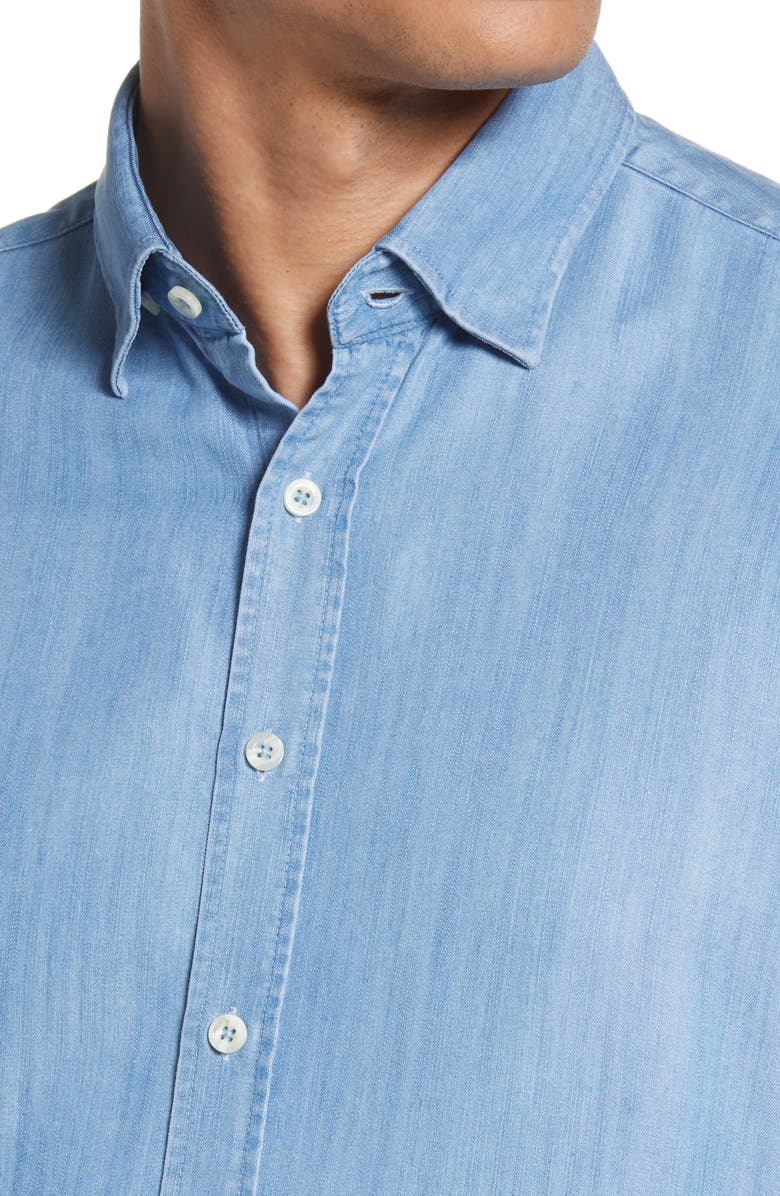 Stone Rose Tencel<sup>®</sup> Denim Button-Up Shirt, Alternate, color, Denim Blue
