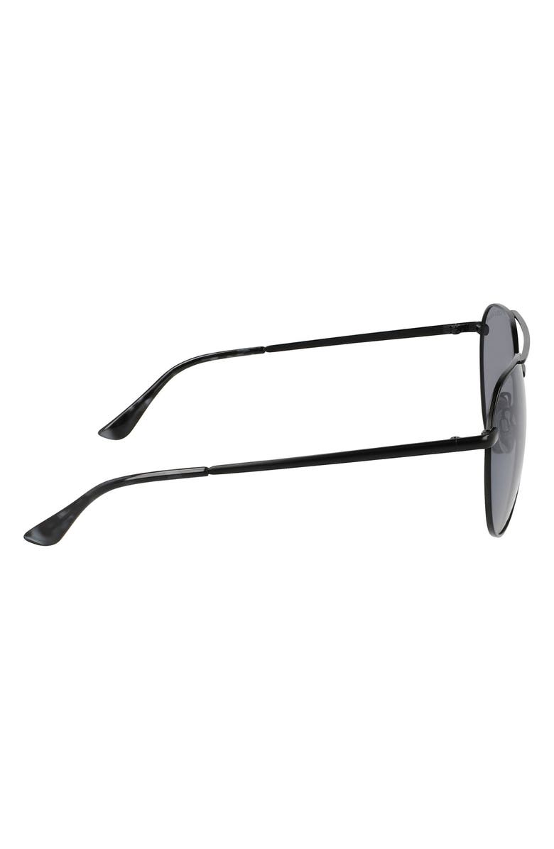 Cole Haan 61mm Aviator Sunglasses, Alternate, color, Black