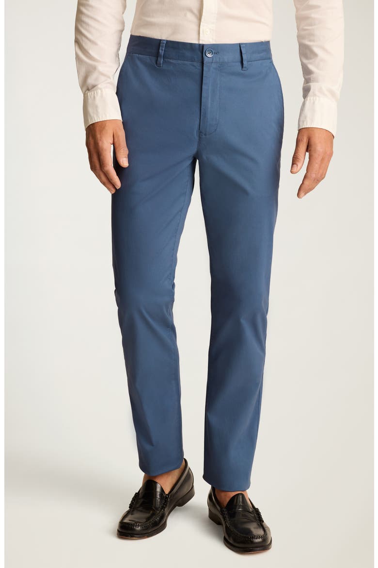 Flat Front Stretch Cotton Herringbone Chinos, Main, color, VINTAGE INDIGO
