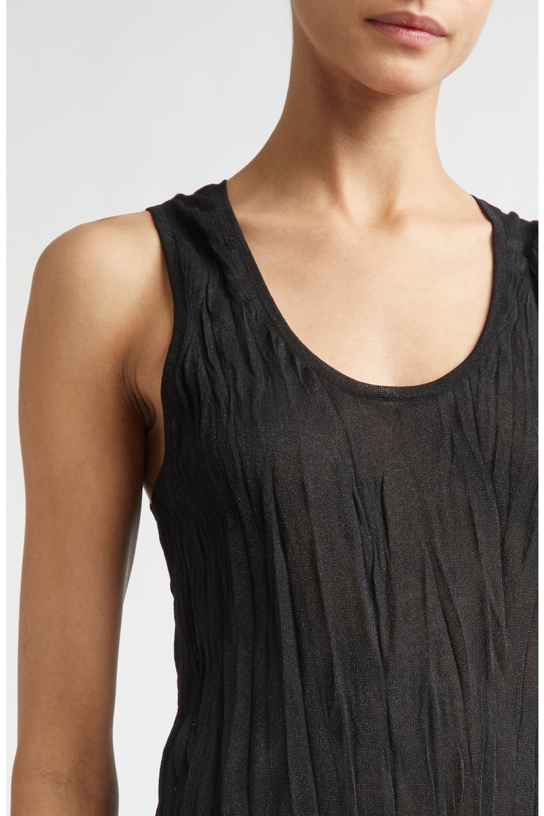 Crinkled Sweater Tank, Alternate, color, BLACK