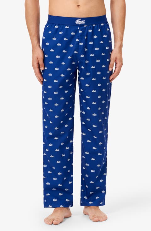 Logo Print Cotton Pajama Pants