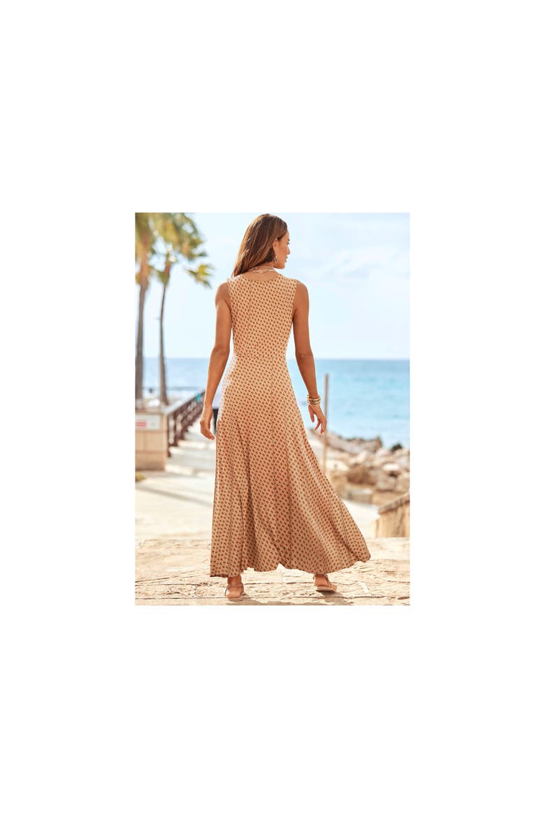 Knot Detail Maxi Dress, Alternate, color, Orange Brown