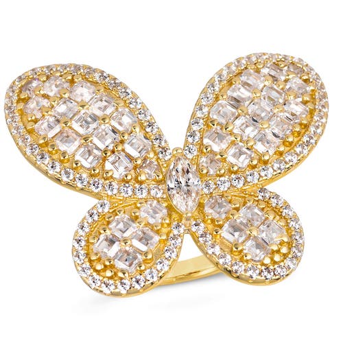 Anna Zuckerman Olivia Butterfly Ring In Yellow Gold