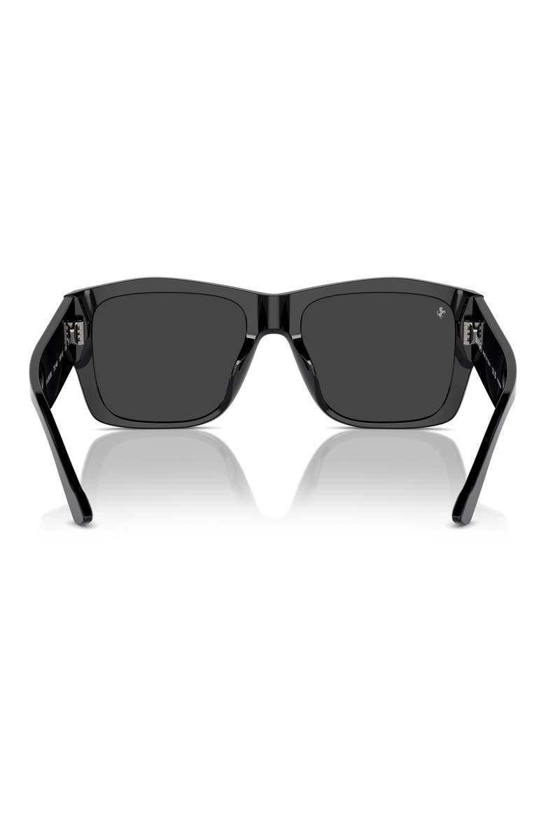 56mm Polarized Square Sunglasses, Alternate, color, BLACK / POLAR GREY