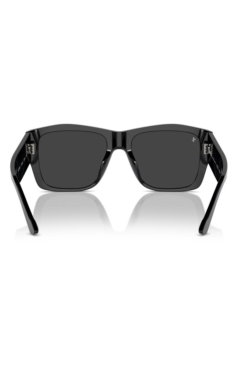 Scuderia Ferrari 56mm Polarized Square Sunglasses, Alternate, color, Black / Polar Grey