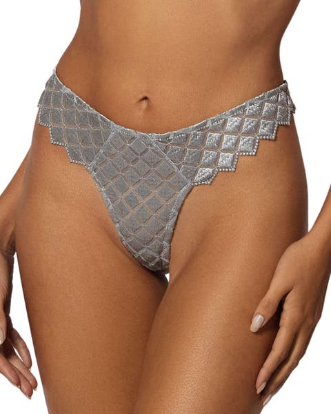 Lamine Embroidery Thong