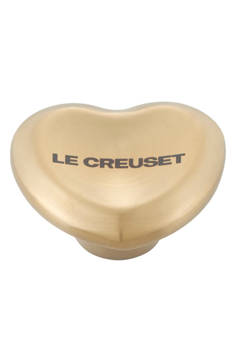 Le Creuset Figural Heart Knob, Main, color, Light Gold