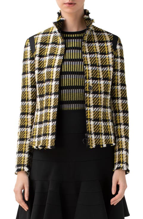 Check Tweed Crop Jacket