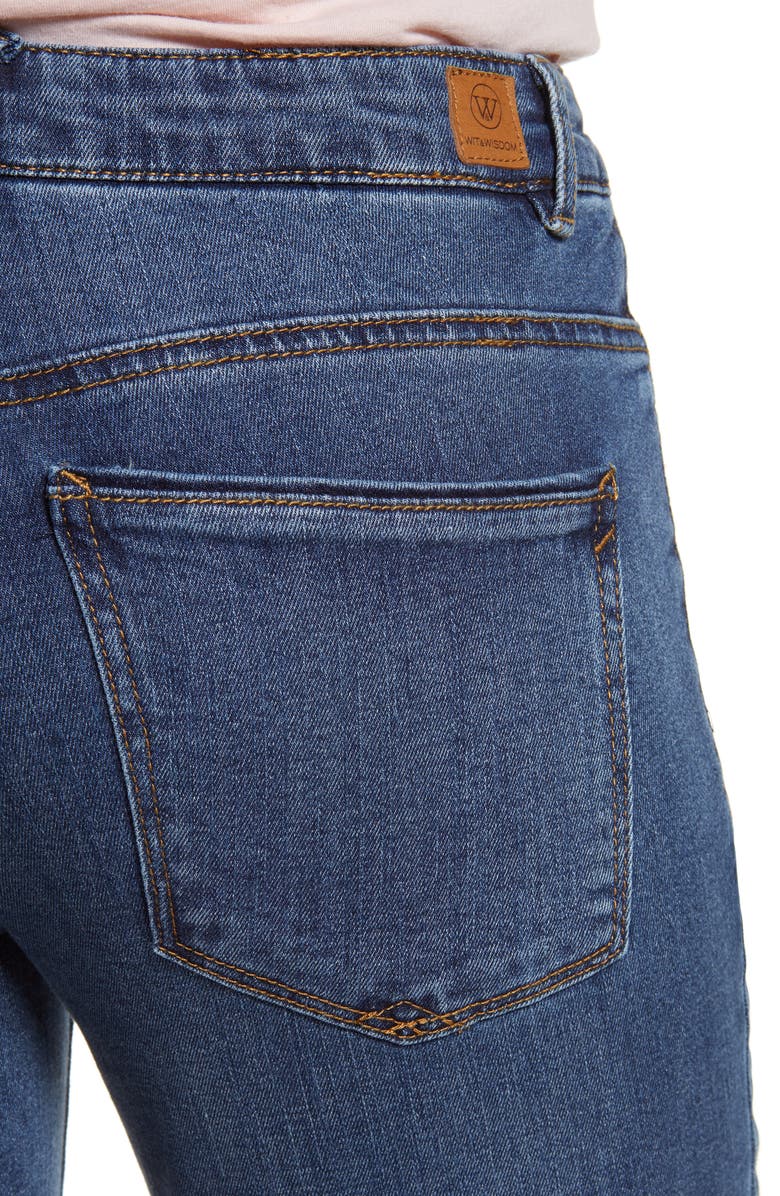 Wit & Wisdom Flexellent High Waist Slim Straight Leg Jeans, Alternate, color, 