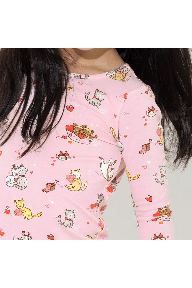 Kids' Love Kittens Set of 2 Piece Pajamas, Alternate, color, Love Kittens
