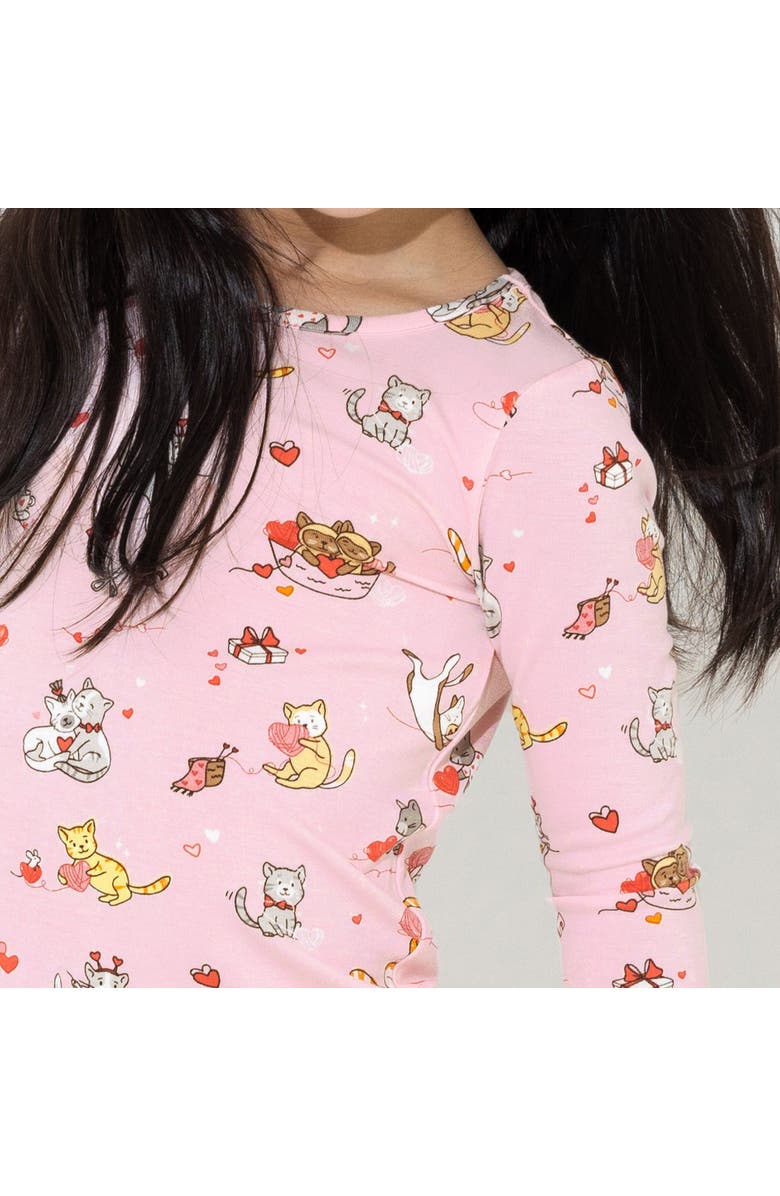 Bellabu Bear Kids' Love Kittens Set of 2 Piece Pajamas, Alternate, color, Love Kittens