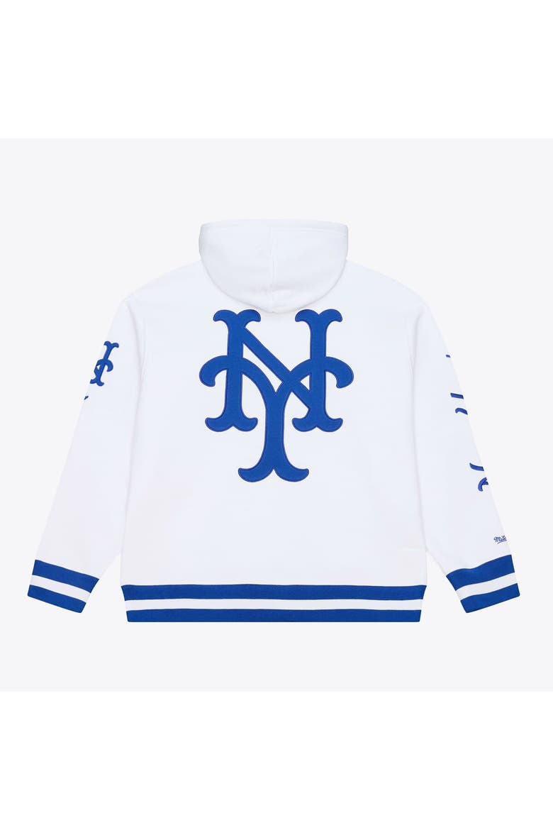 Men's Mitchell & Ness  White New York Mets Cooperstown Collection Fleece Hoodie, Alternate, color, White