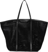 BCBG Flared Perforated Faux Leather Tote