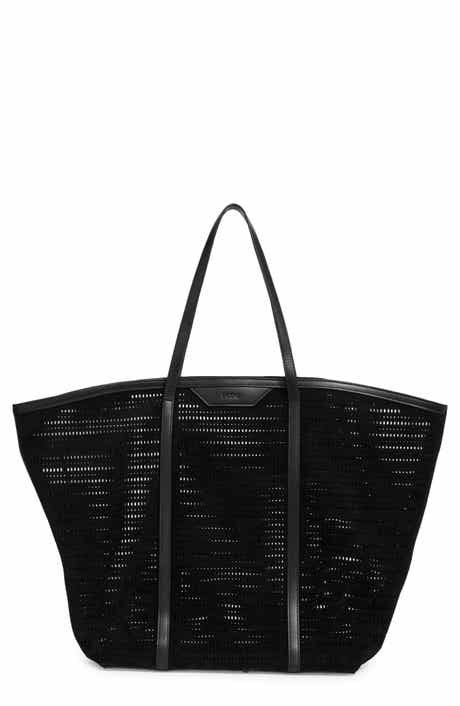 BCBG Flared Perforated Faux Leather Tote