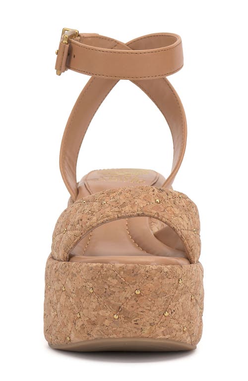 Vince Camuto Ellah Ankle Strap Platform Sandal In Natural