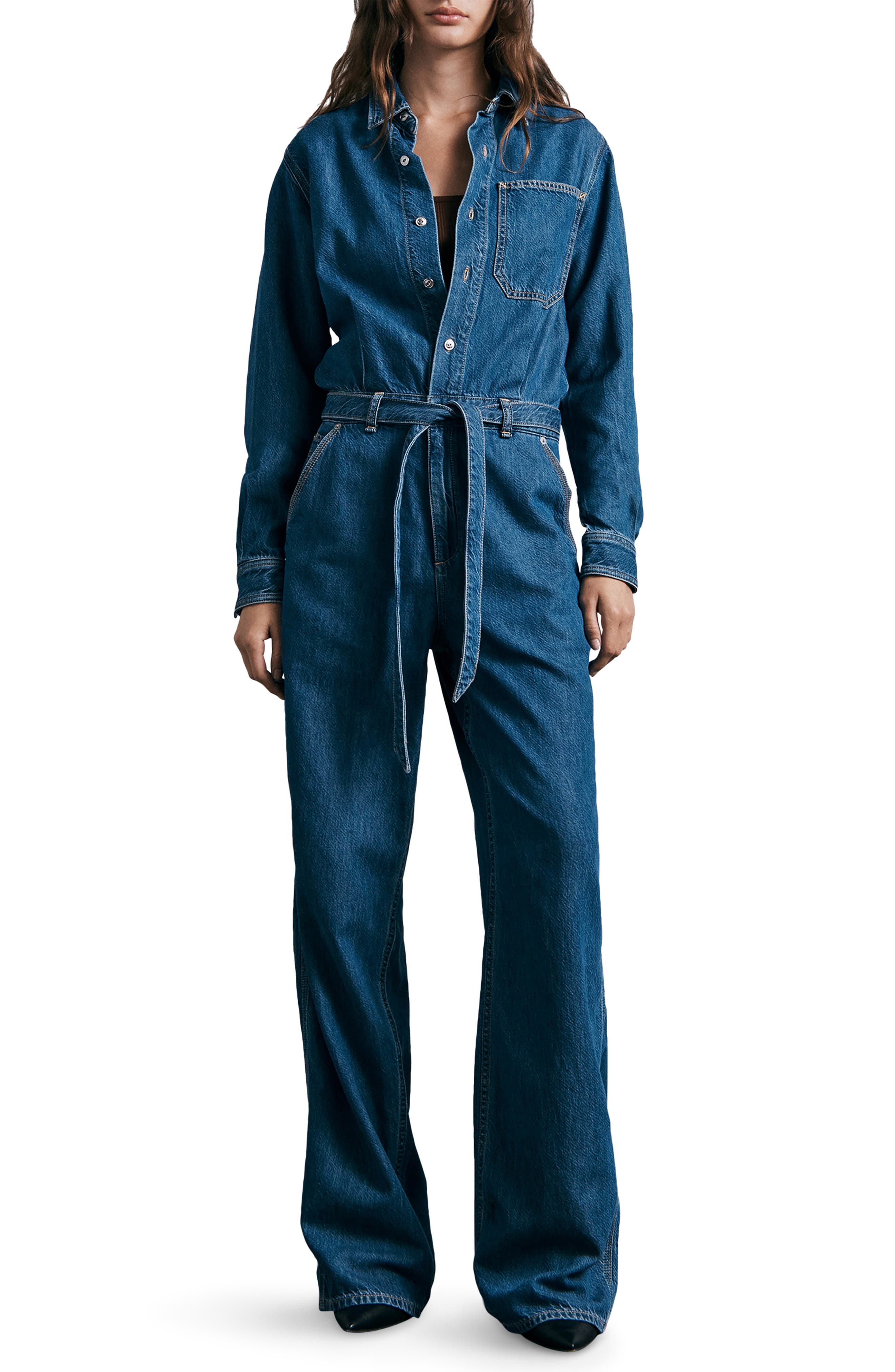 rag & bone Featherweight Denim Jumpsuit