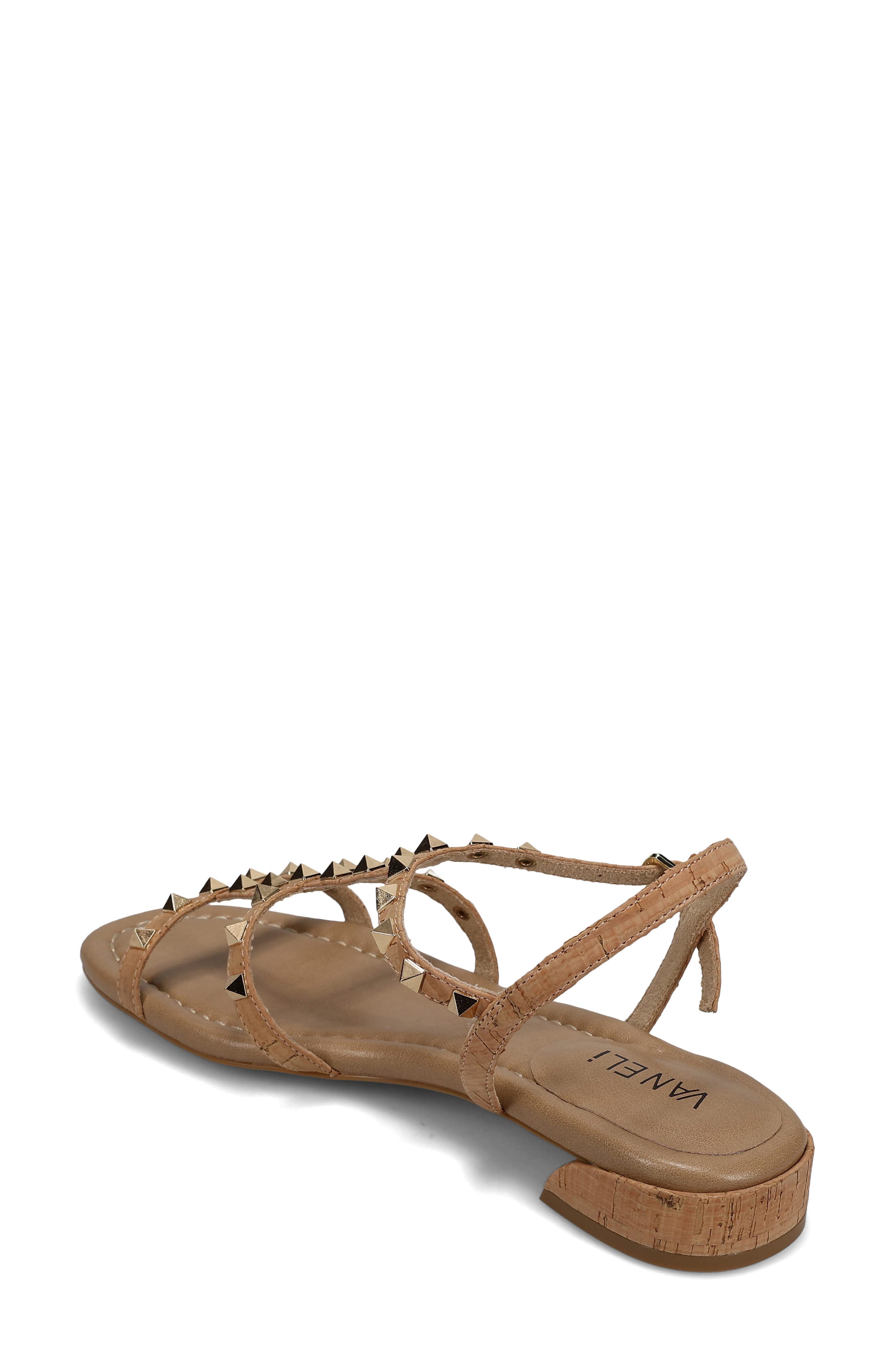 VANELi Becky Studded Sandal, Alternate, color, Natural