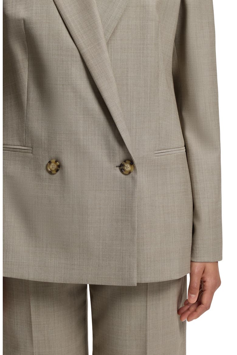 Jaleto14 Double Breasted Wool Blend Blazer, Alternate, color, BISQUE MELANGE