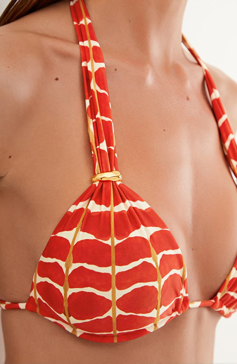 ViX Paula Hermanny Agni Bia Tube Bikini Top, Alternate, color, Red