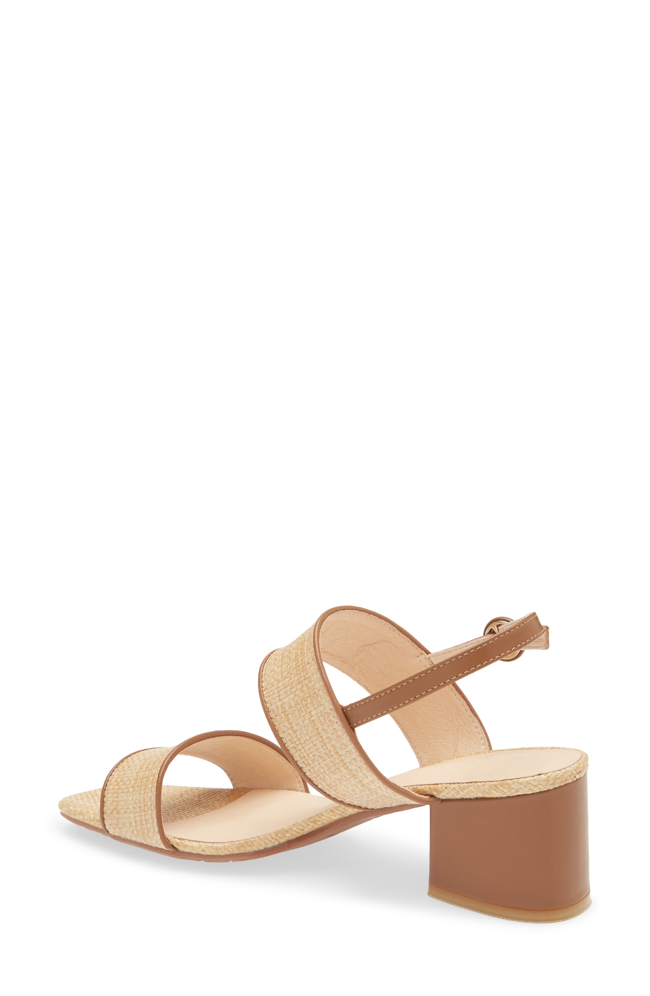 Chocolat Blu Double Strap Slingback Sandal, Alternate, color, Natural Raffia