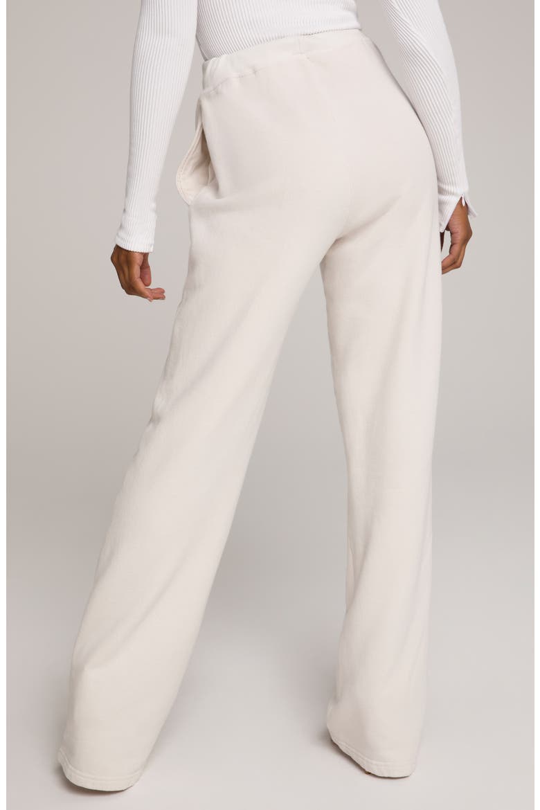 Terry Fleece Wide Leg Sweatpants, Alternate, color, BONE001