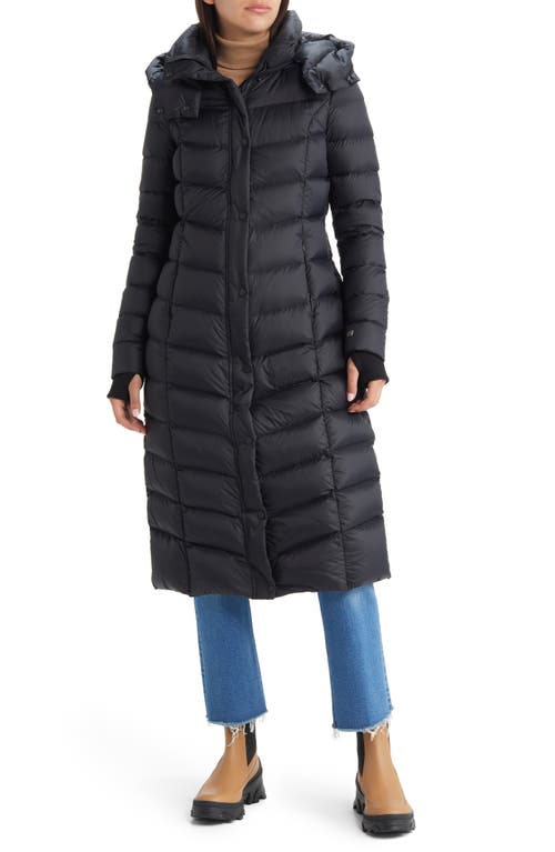 Soia & Kyo Long 700 Fill Power Down Puffer Jacket in Black