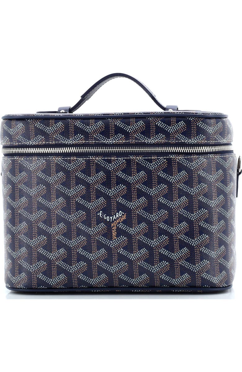 Pre-Owned Goyard Muse Vanity Case Coated Canvas, Main, color, Blue