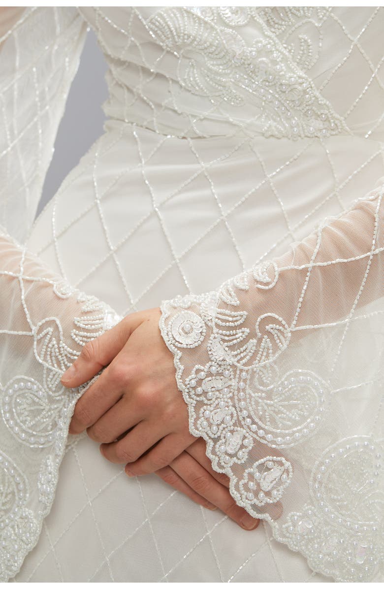 Coast Embellished Bridal Maxi Dress, Alternate, color, Ivory