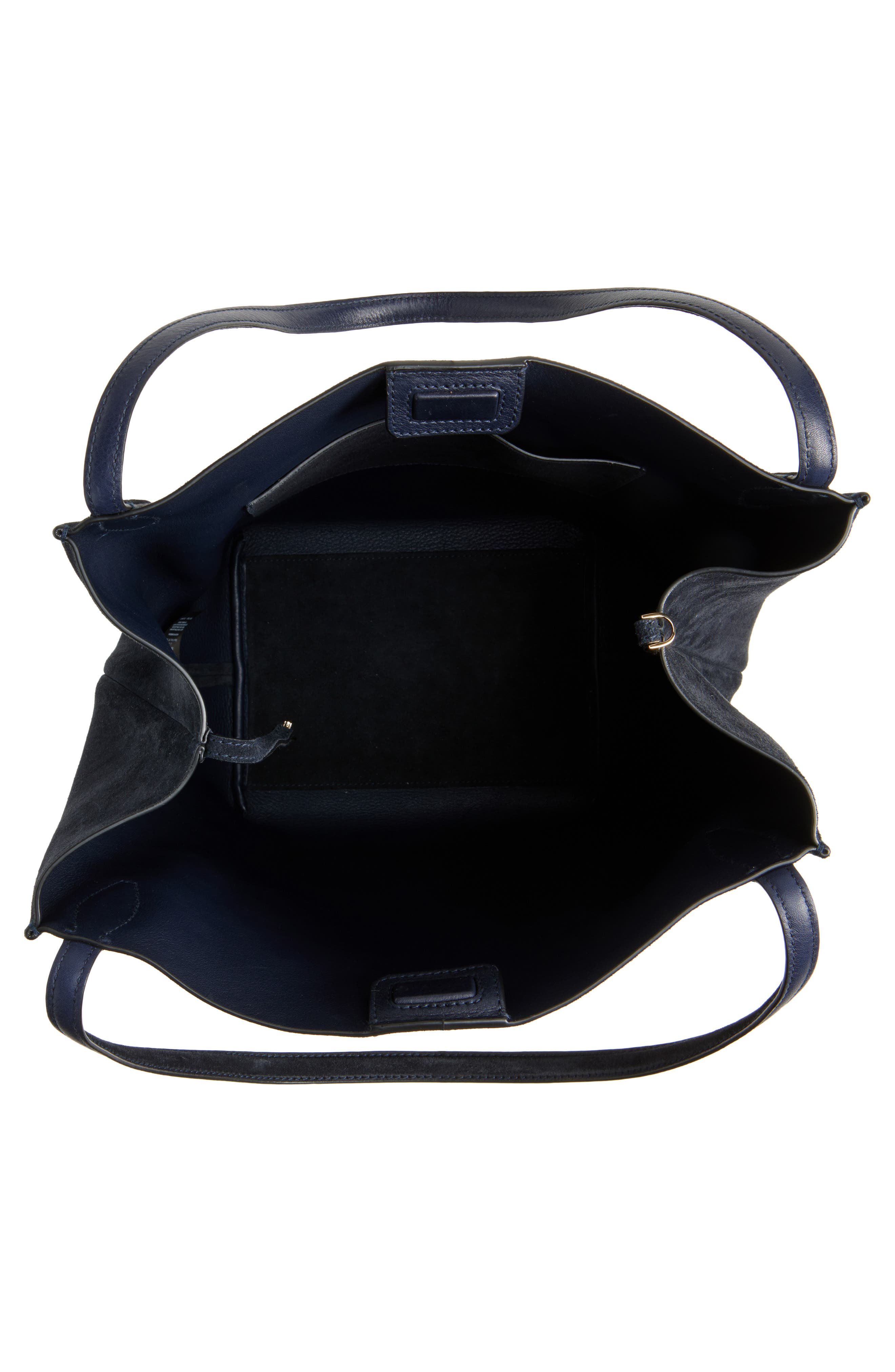 Madewell The Shopper Tote in Soft Grain Suede, Alternate, color, Juniper Berry