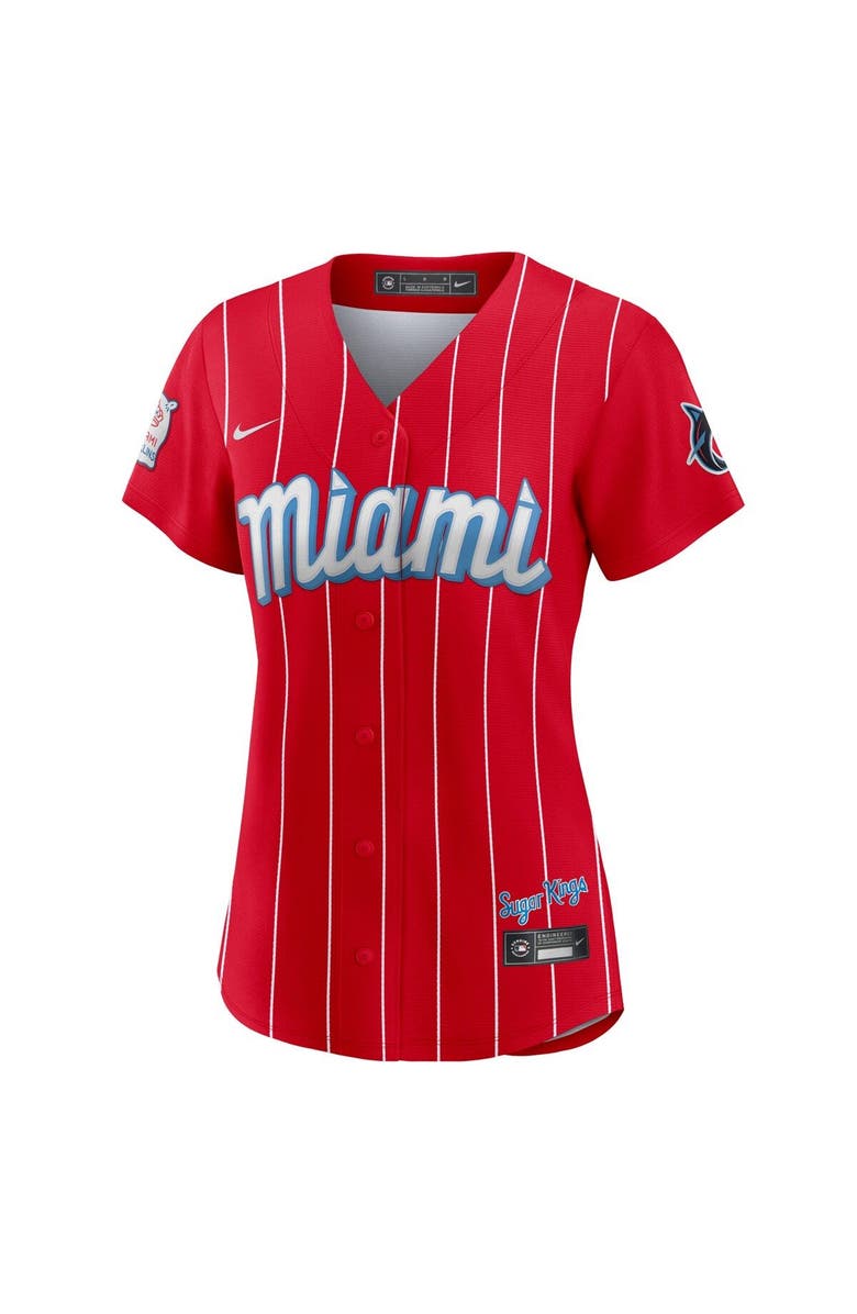 Nike Women's Nike Red Miami Marlins City Connect Replica Jersey, Alternate, color, 