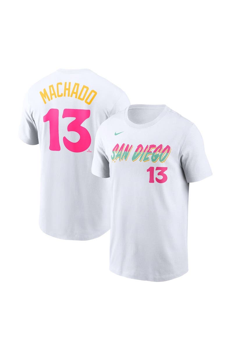 Nike Men's Nike Manny Machado White San Diego Padres City Connect Name & Number T-Shirt, Alternate, color, 