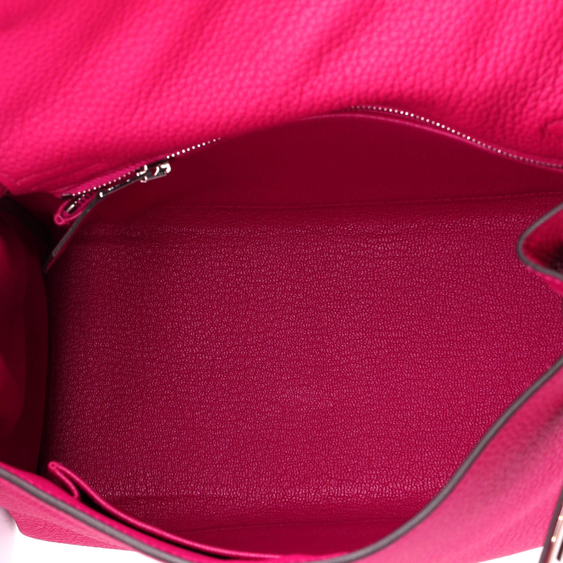 Pre-Owned Hermes Kelly Handbag Pink Togo with Palladium Hardware 25, Alternate, color, Framboise