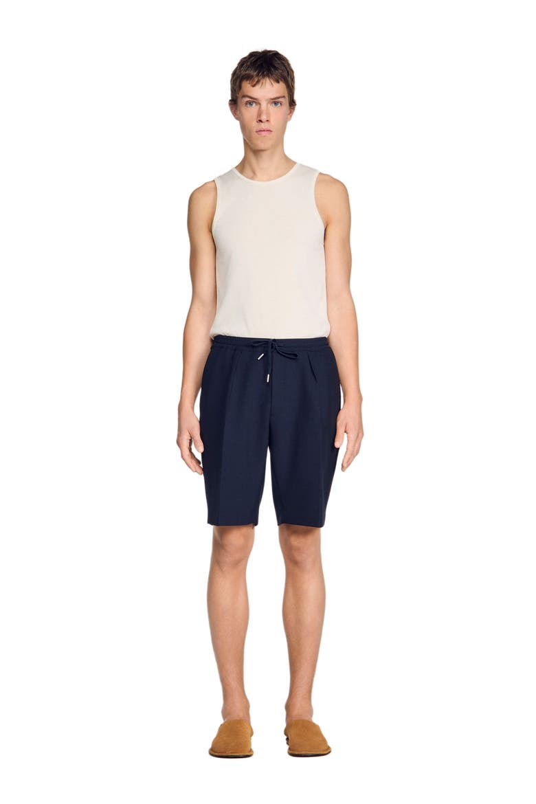 Jersey Bermuda shorts, Alternate, color, Navy blue
