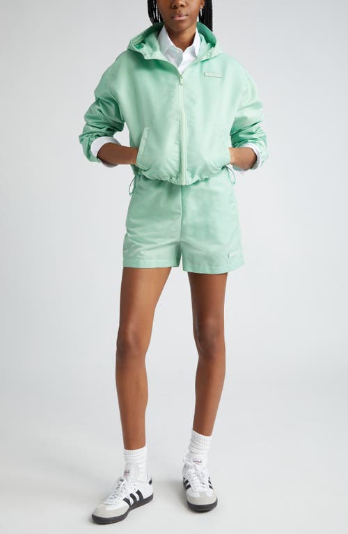 Sporty And Rich Sporty & Rich Good Health Hooded Nylon Windbreaker In Thyme