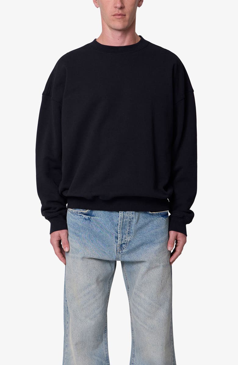 mnml Heavyweight Basic Crewneck Sweatshirt, Main, color, Black