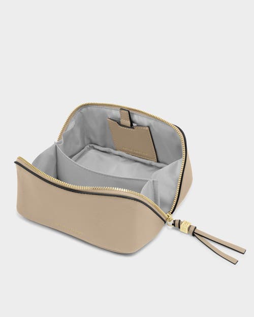 Katie Loxton Fold-out Mirror Makeup Bag In Brown