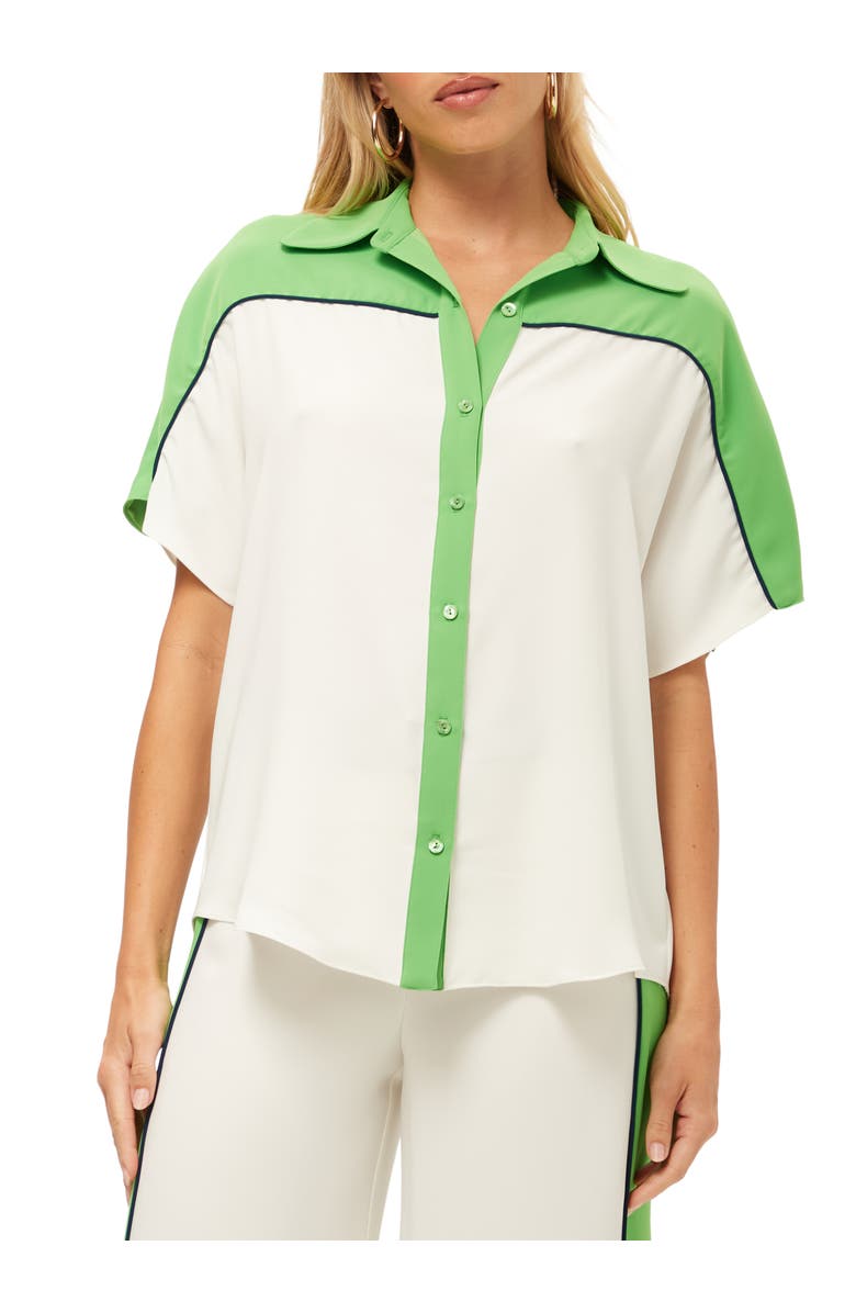 Trina Turk Series 2 Colorblock Button Up Top, Main, color, 