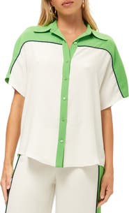 Trina Turk Series 2 Colorblock Button Up Top