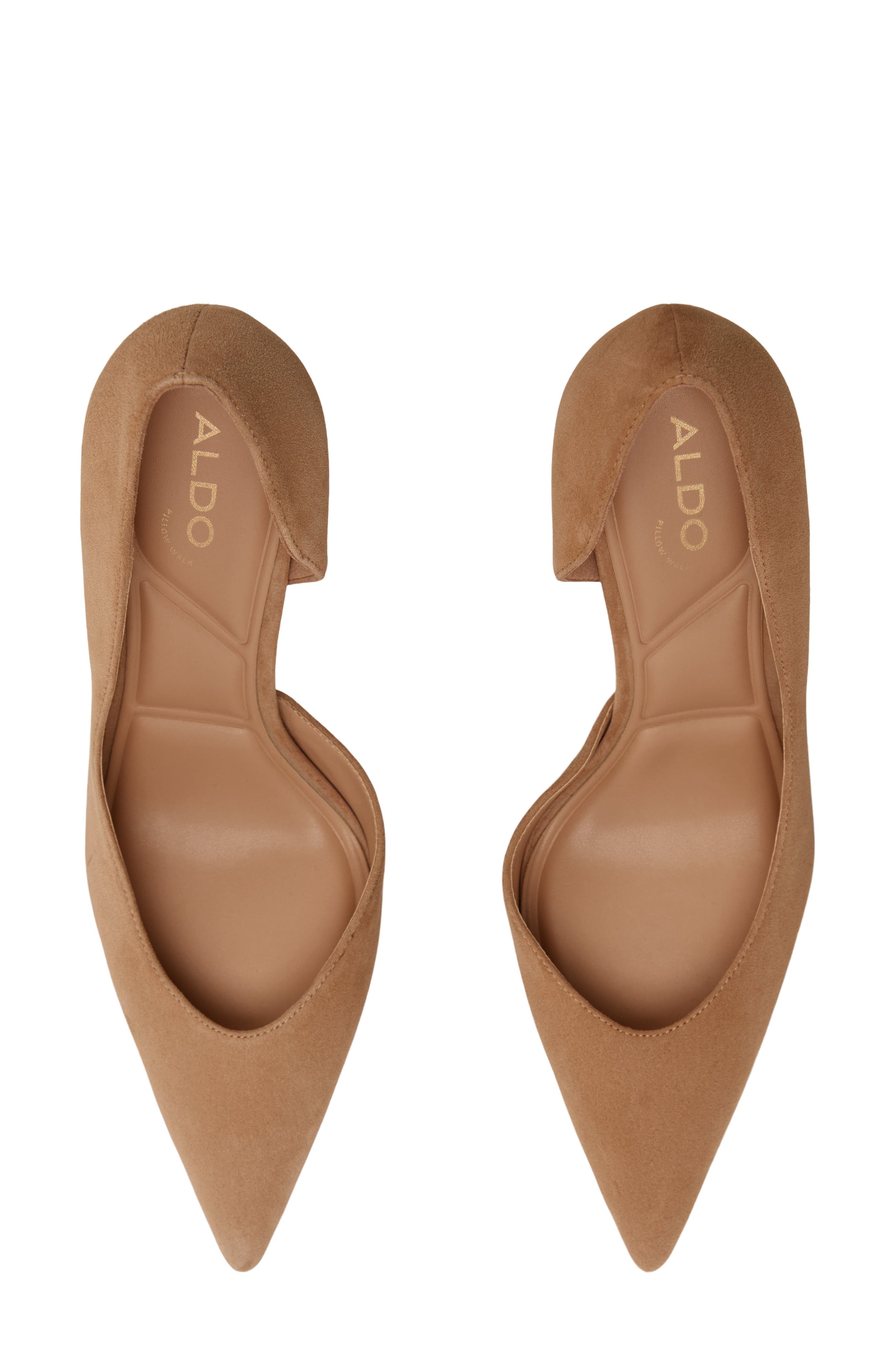 Kaysie Pointed Toe Half D'Orsay Pump, Alternate, color, LIGHT BEIGE
