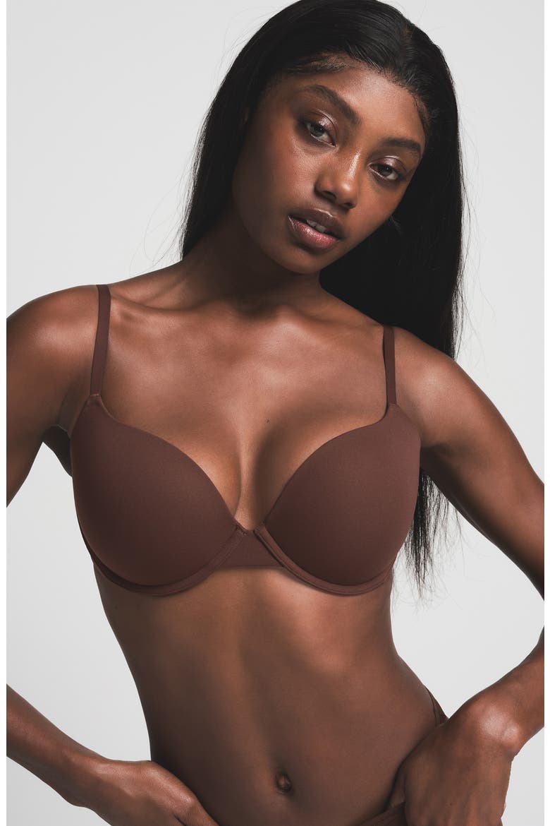Fits Everybody Push-Up Bra, Alternate, color, COCOA