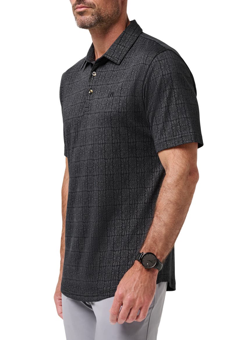 Cabana Floral Jacquard Polo, Alternate, color, EBONY