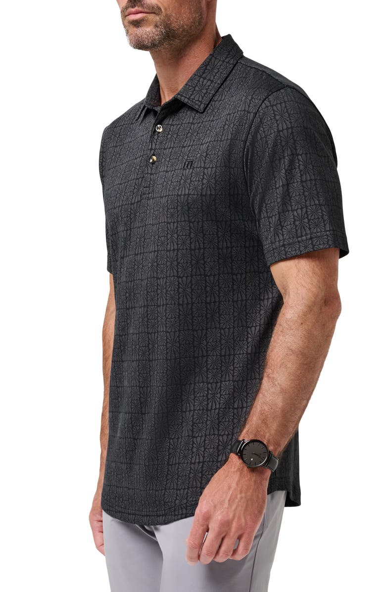 TravisMathew Cabana Floral Jacquard Polo, Alternate, color, Ebony